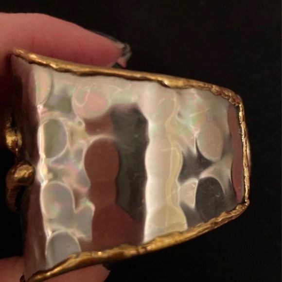 Bracelet Cuff with Turquoise Stone - Picture 2 of 5